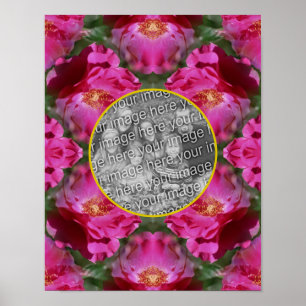 Rosa Rosen Abstrakter Rahmen Blütenbilder hinzufüg Poster
