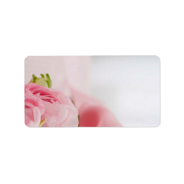 Rosa Rosen - Adressenbeschriftungen (18/Blatt) Adressaufkleber (Vorne)