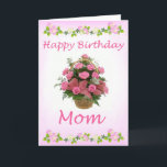 Rosa Rosen-alles- Gute zum Karte<br><div class="desc">Dieses ist eine spezielle Geburtstagskarte für jeder Mutter,  die für Allzweck verwenden kann. Ich habe es durch mich geschaffen. Es ist reizend und schön und einzigartig.</div>