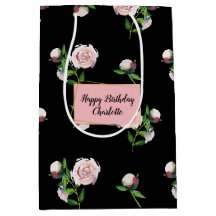 Rosa Rosen auf schwarz