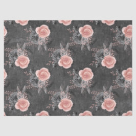 Rosa Rosen aus Holzkohle Seidenpapier