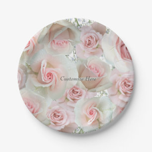 Rosa Rosen & Babypuder in JEDER FARBE Teller