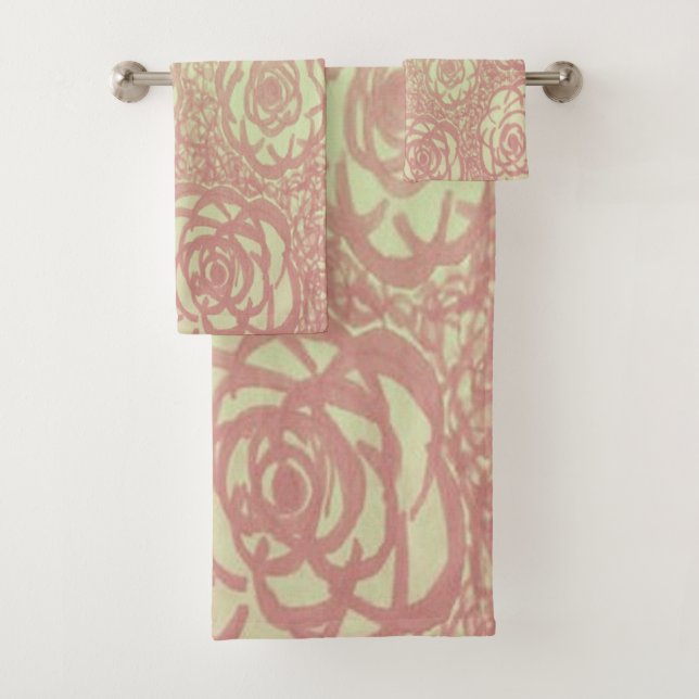 Rosa Rosen-Bad-Tuch-Set Badhandtuch Set (Insitu)