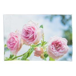 Rosa Rosen-Blume Kissenbezug
