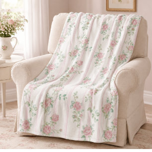 Rosa Rosen Blumen Fleece-Decke Fleecedecke