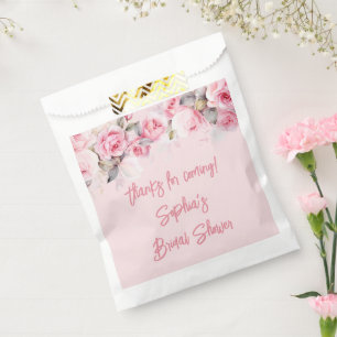 Rosa Rosen Blumen Florale Hochzeitsdusche Geschenk Geschenktütchen