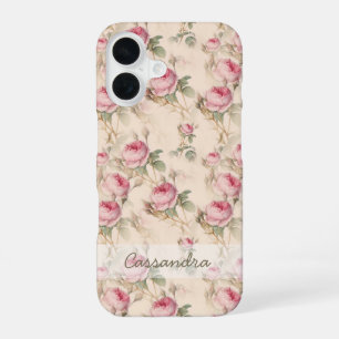 Rosa Rosen Blumen iPhone 15 Handy 16 Hülle