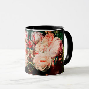 ROSA ROSEN ,BLUMEN,MORGENGLORIE UND SCHMETTERLING TASSE