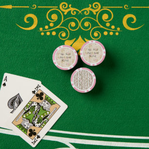 Rosa Rosen Blumen Pokerchips