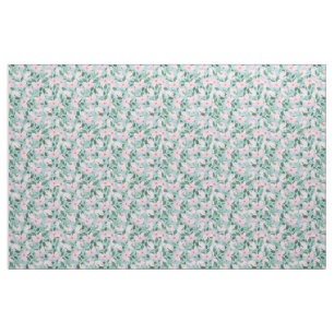 Rosa Rosen Blumenmotiv Blau Stoff