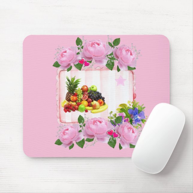 Rosa Rosen Blumenmousepad! Mousepad (Mit Mouse)