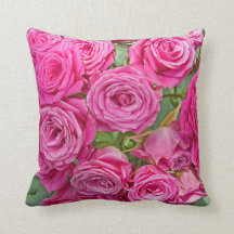 Rosa Rosen-Blumenstraußthrow-Kissen