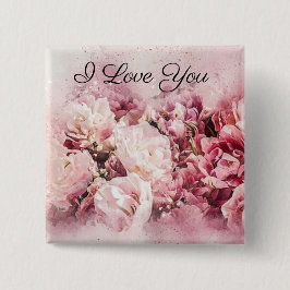 Rosa Rosen Button