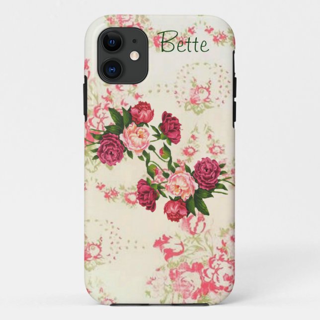 Rosa Rosen Custom Case-Mate iPhone Hülle (Rückseite)