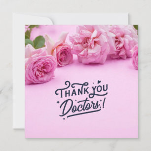 Rosa Rosen Danke für die Karte für Doktor
