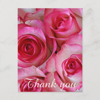 Rosa Rosen danken Ihnen Dankeskarte