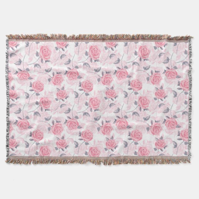 Rosa Rosen Decke (Vorderseite)