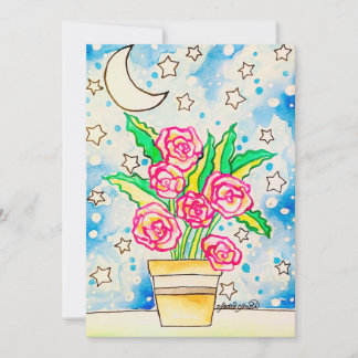 Rosa Rosen Einladung