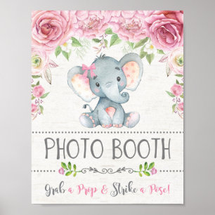 Rosa Rosen Elefant Fotostand Prop Dekoration
