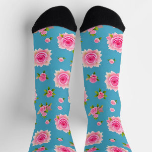 Rosa Rosen Elegantes Geschenk für Sie, Romantische Socken
