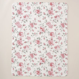 Rosa Rosen Florales Brautbad Sherpadecke
