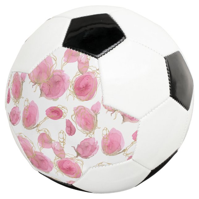 Rosa Rosen Fußball (Dreiviertel)