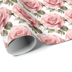 Rosa Rosen Geschenkpapier