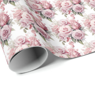 Rosa Rosen Geschenkpapier