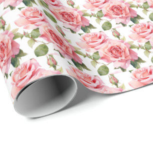 Rosa Rosen Geschenkpapier