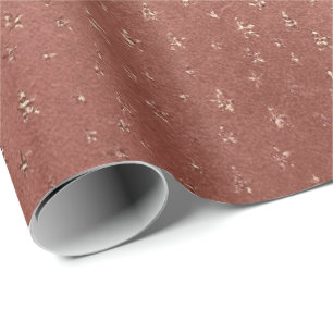 Rosa Rosen-Gold erröten Pfirsich-glänzende Geschenkpapier