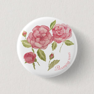 Rosa Rosen Hand zeichnend Bleistift T - Shirt Cush Button