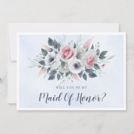 Rosa Rosen hellblau werden Sie meine Trauzeugin se