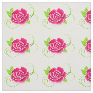 Rosa Rosen-Illustration Stoff