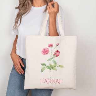 Rosa Rosen im Juni Geburtsmonatsblumen Pink Rot Tragetasche