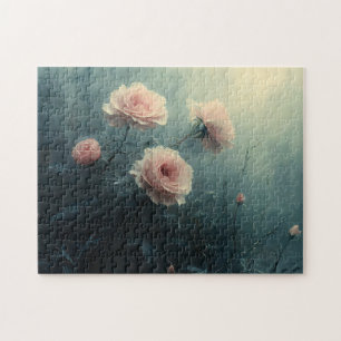 Rosa Rosen im nebligen Moody-Stil