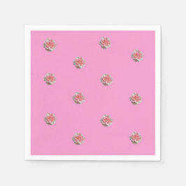 Rosa Rosen in Rosa Serviette