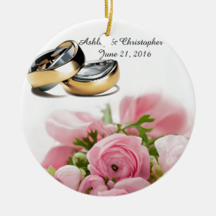 Rosa Rosen Keramikornament