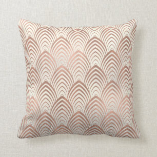 Rosa Rosen-Kupfersepia-Kunst-Dekoseashells-Skalen Kissen