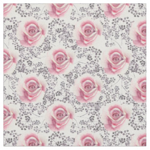 Rosa Rosen mit schwarzem und weißem floralem Hinte Stoff