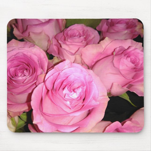 Rosa Rosen Mousepad (Vorne)