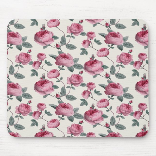 Rosa Rosen Mousepad (Vorne)