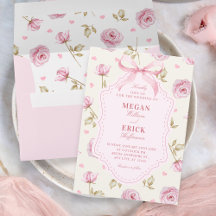 Rosa Rosen Muster Bogen Hochzeit