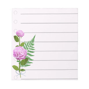 Rosa Rosen Notizblock