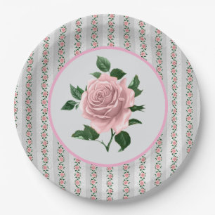 Rosa Rosen Pappteller