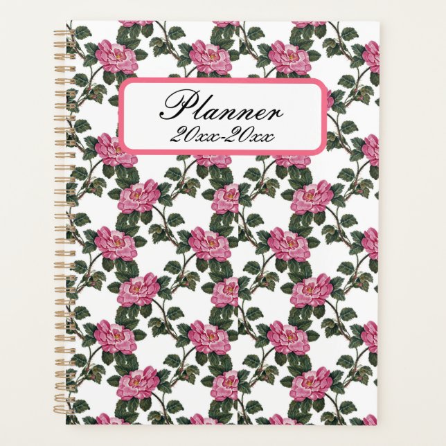 Rosa Rosen Planer (Vorderseite)