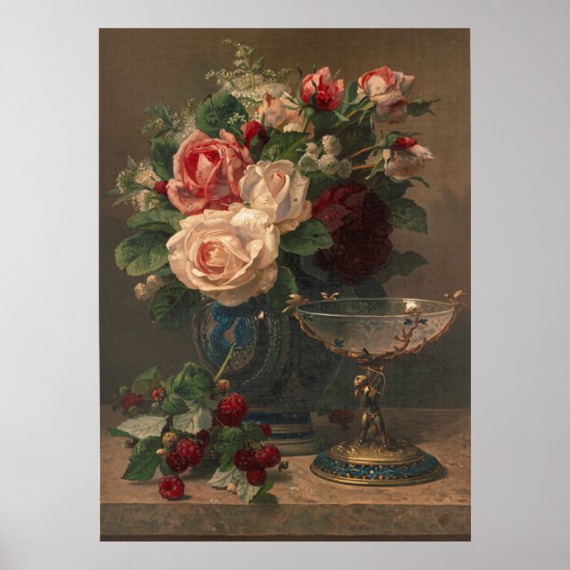 Rosa Rosen Poster (Vorne)