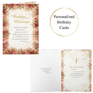 Rosa Rosen Rahmen Orthodoxe Christlicher Geburtsta Karte