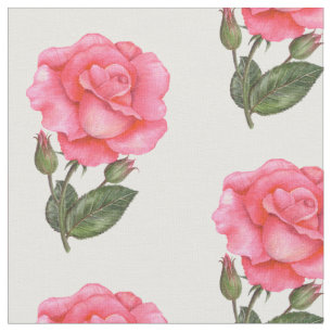 Rosa Rosen Rosen Blumenmotive Stoff