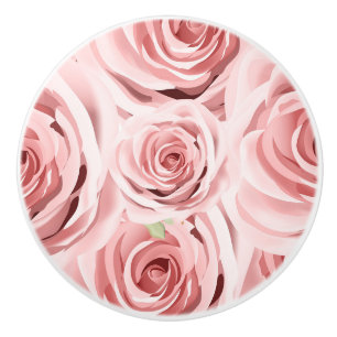 Rosa Rosen Rustikale Florale Shabby Chic Country G Keramikknauf