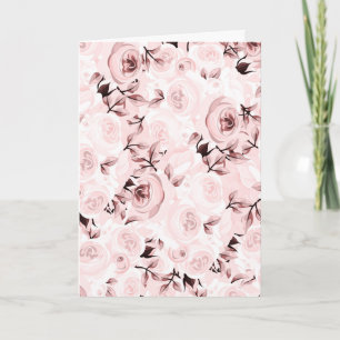Rosa Rosen-Shabby Chic-bezauberndes elegantes Karte